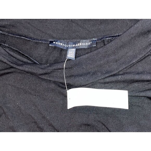 NWT White House Black Market Black Flared Sleeves & Gold Button Women's Top Size - Picture 6 of 10